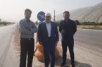 شروع عملیات اجرایی پروژه رفوژ وسط جاده اصلی محور شهر نودان