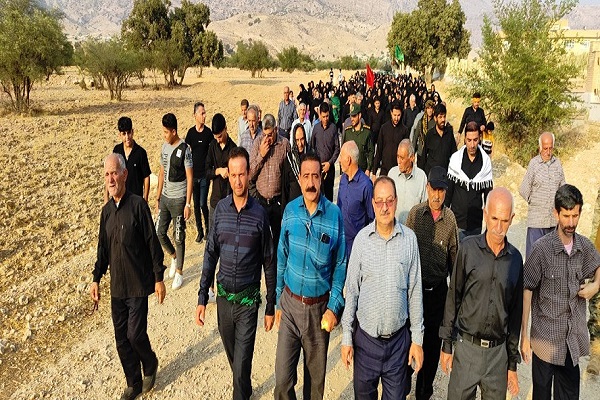 مراسم پیادهروی جاماندگان اربعین در نودان برگزار شد