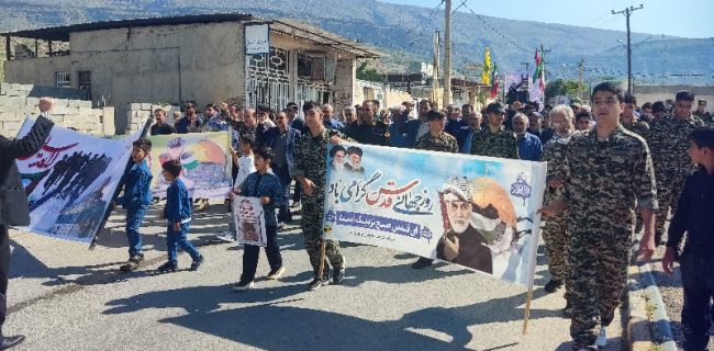 راهپیمایی باشکوه روز قدس در بخش کوهمره نودان برگزار شد